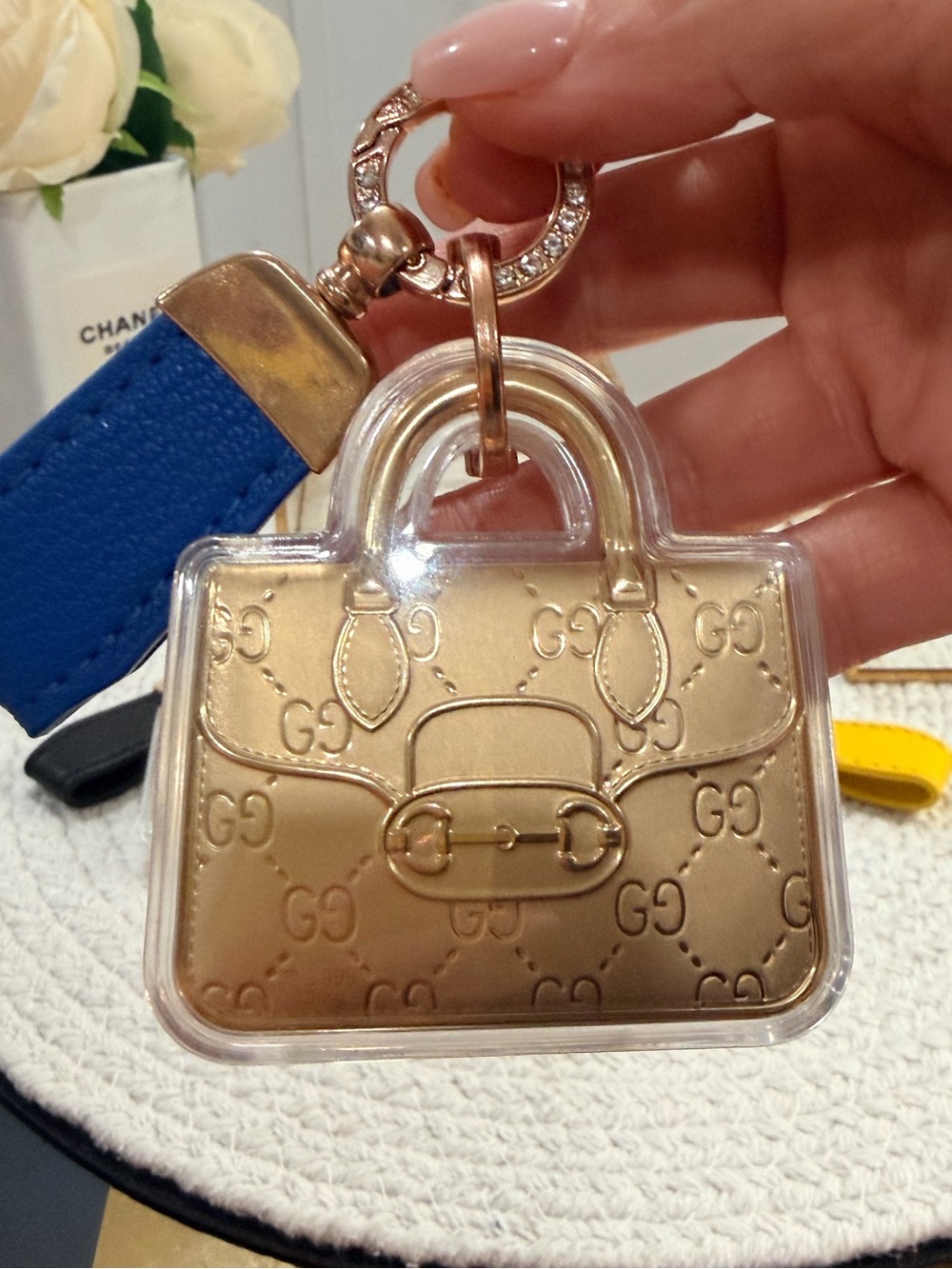 NEW | Encased 24K gold sealed Designer Logo Purse Keychain - pick from 3 designs - Picture 4 of 9